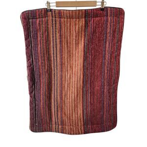 CROSCILL Orange Red Striped Textured STANDARD Accent Pillow Sham- Qty 1